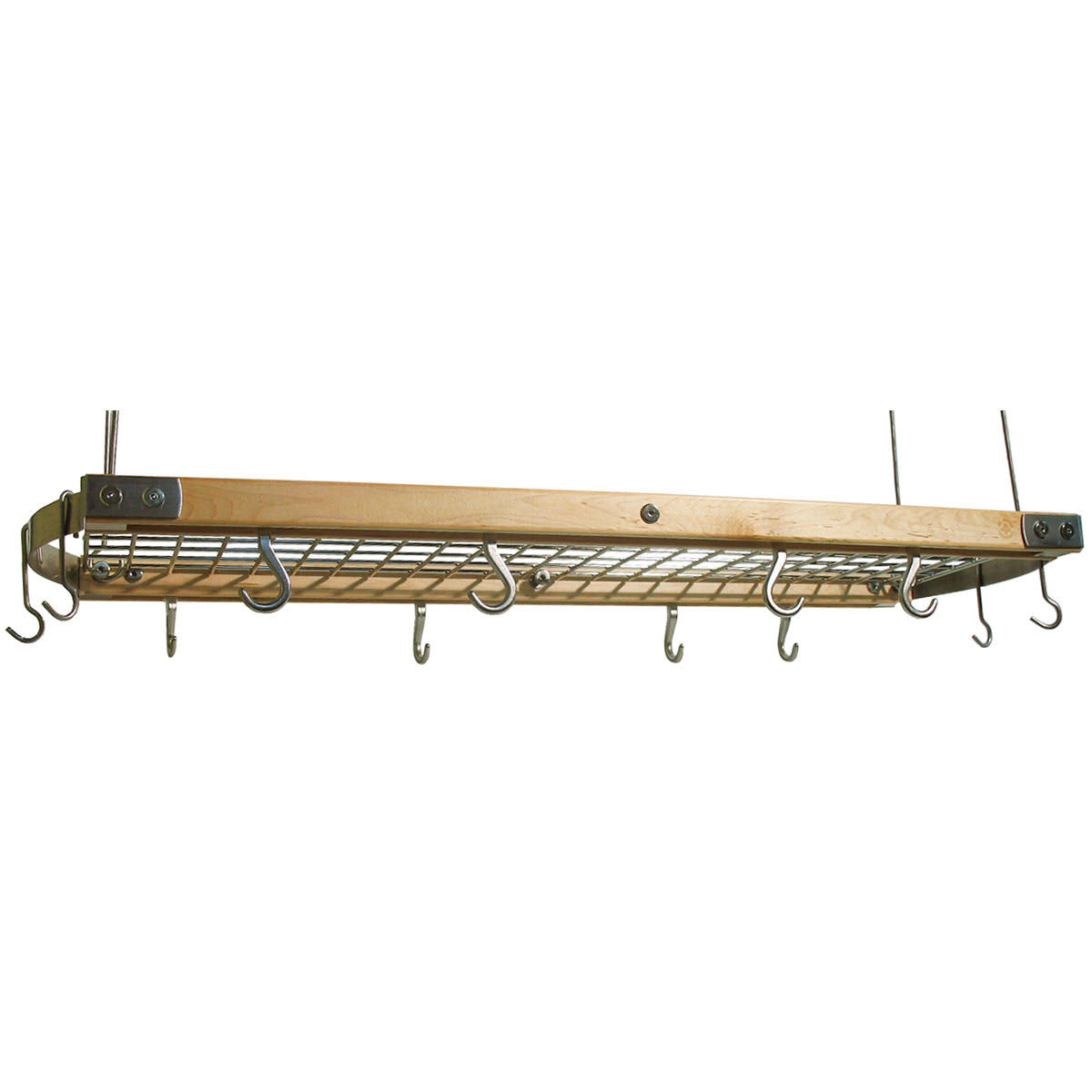 J.K. Adams Brunswick Ceiling Pot Rack, Natural