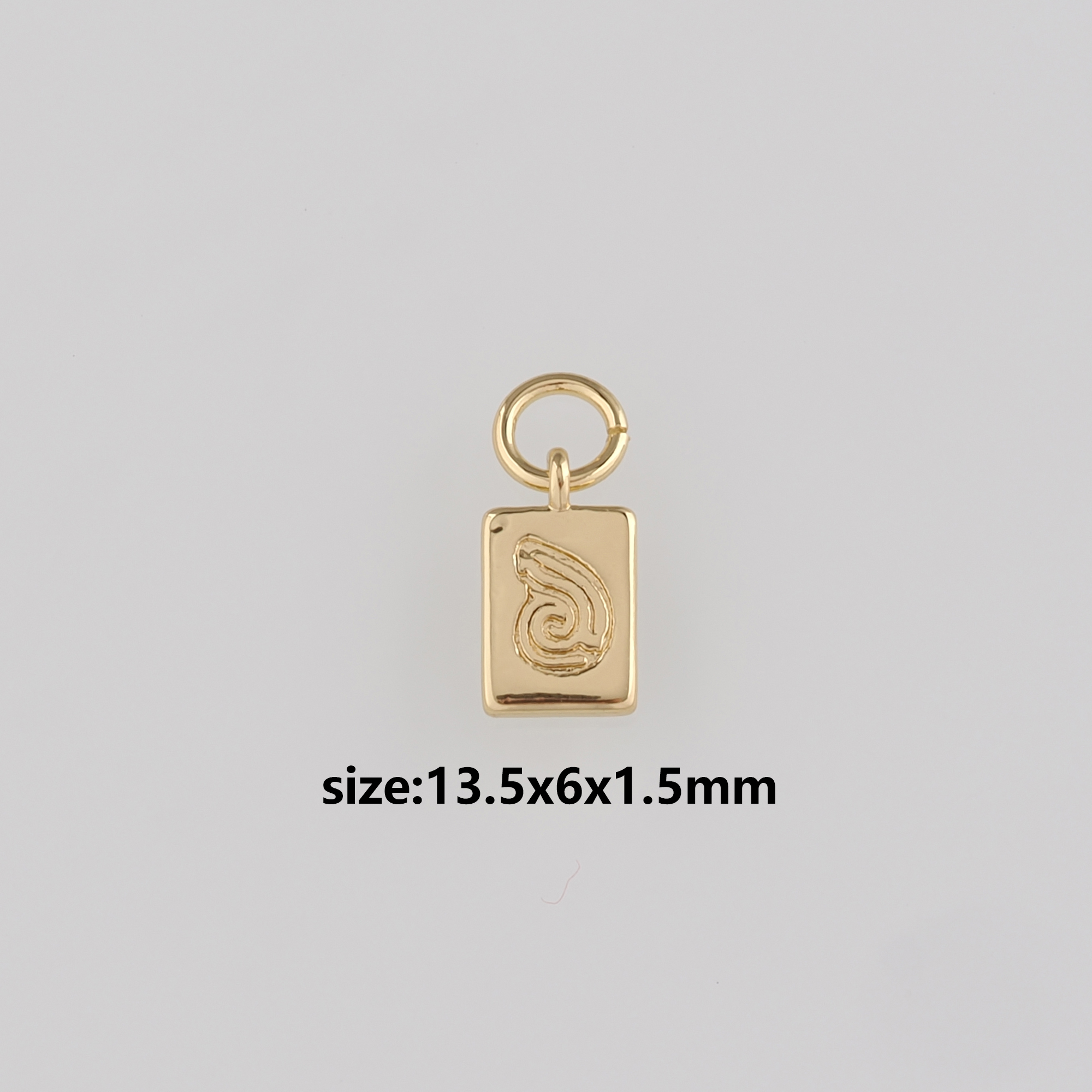 18K Gold Filled Comma Pendant,Symbol Charm,Comma Earrings Necklace for DIY Jewelry Making Supply