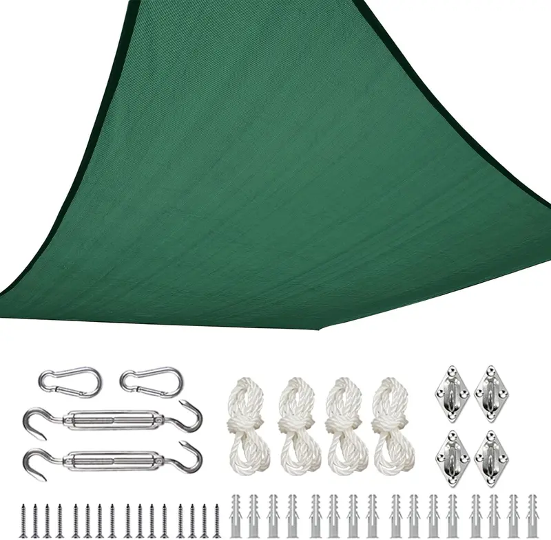Quictent 20×26 ft Rectangular Sun Shade Sail – 185GSM HDPE, 98% UV Block, White/Grey Dual-Tone