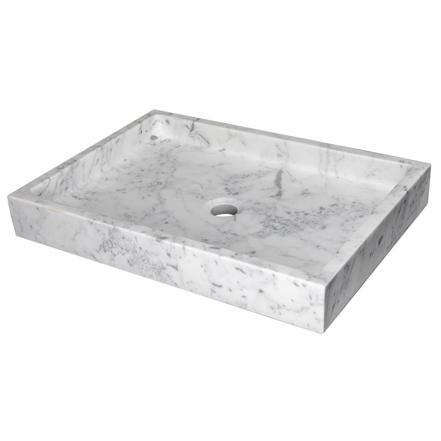 Eden Bath EB_S040WB-P Rectangular Vessel Sink - Wooden Black Marble