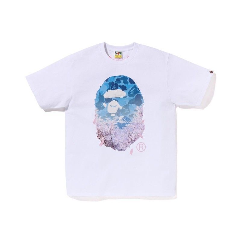 Japanese trendy brand color blocked luminous short sleeved couple loose T-shirt
