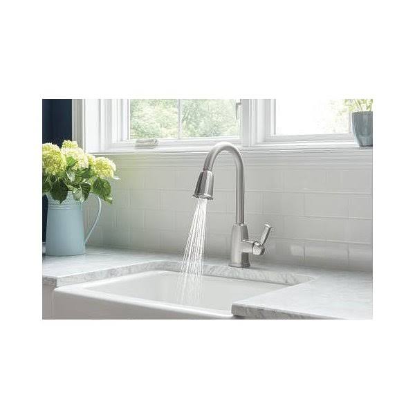Moen Wellsley One Handle Stainless Steel Pulldown Kitchen Faucet