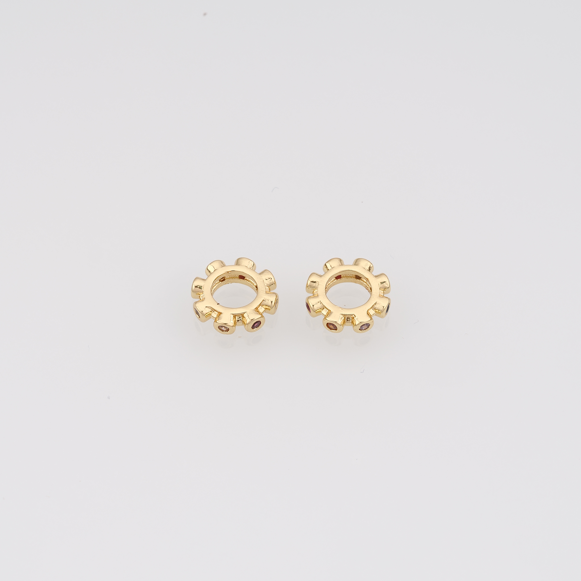 18K Gold Filled Geometric Spacer Beads,Geometric Bead for Bracelet Jewelry Necklace Making Supply