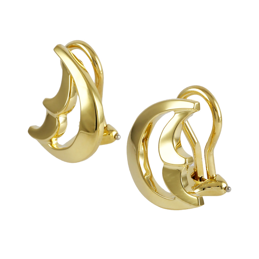 Tiffany & Co. Tiffany Paloma Picasso Crescent Moon K18YG Yellow Gold Earrings