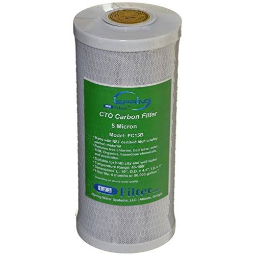 iSpring FC15BX4 10-Inch Big Blue Whole House Water Filter with 4.5-Inch x 10-Inch CTO Carbon Block, 4-Pack