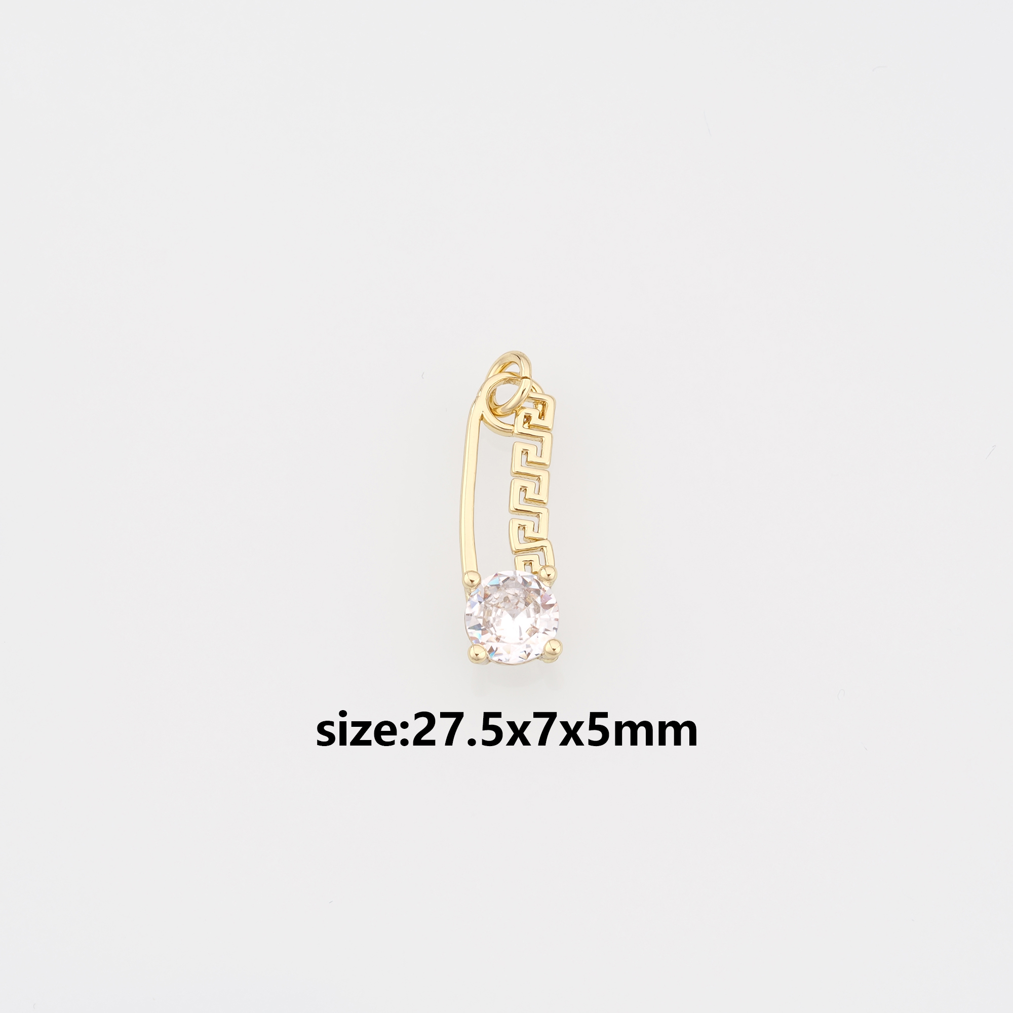 18K Gold Filled Geometric Pendant,CZ Micro Pave Geometric Charm Earrings Necklace for DIY Jewelry Making Supply