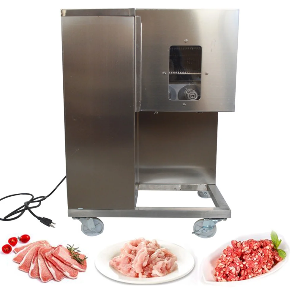 PreAsion Shredded Meat Cutting Machine 5mm Blade QSJ-A Meat Slicer with Double Motor