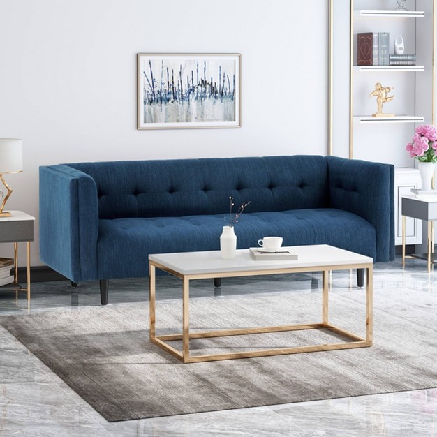 Ludwig Mid Century Modern Upholstered Tufted Sofa Christopher Knight Home