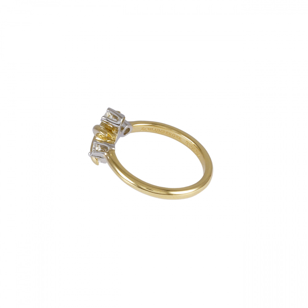 Tiffany & Co. Jean Schlumberger Rin Ring Platinum & 18K Yellow Gold Diamond 60133713