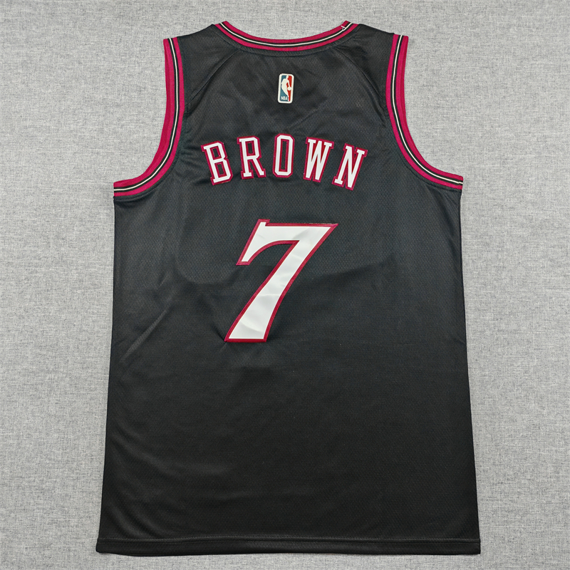 Men's Philadelphia 76ers Jaylen Brown #7 Black Swingman Jersey - Classic Edition