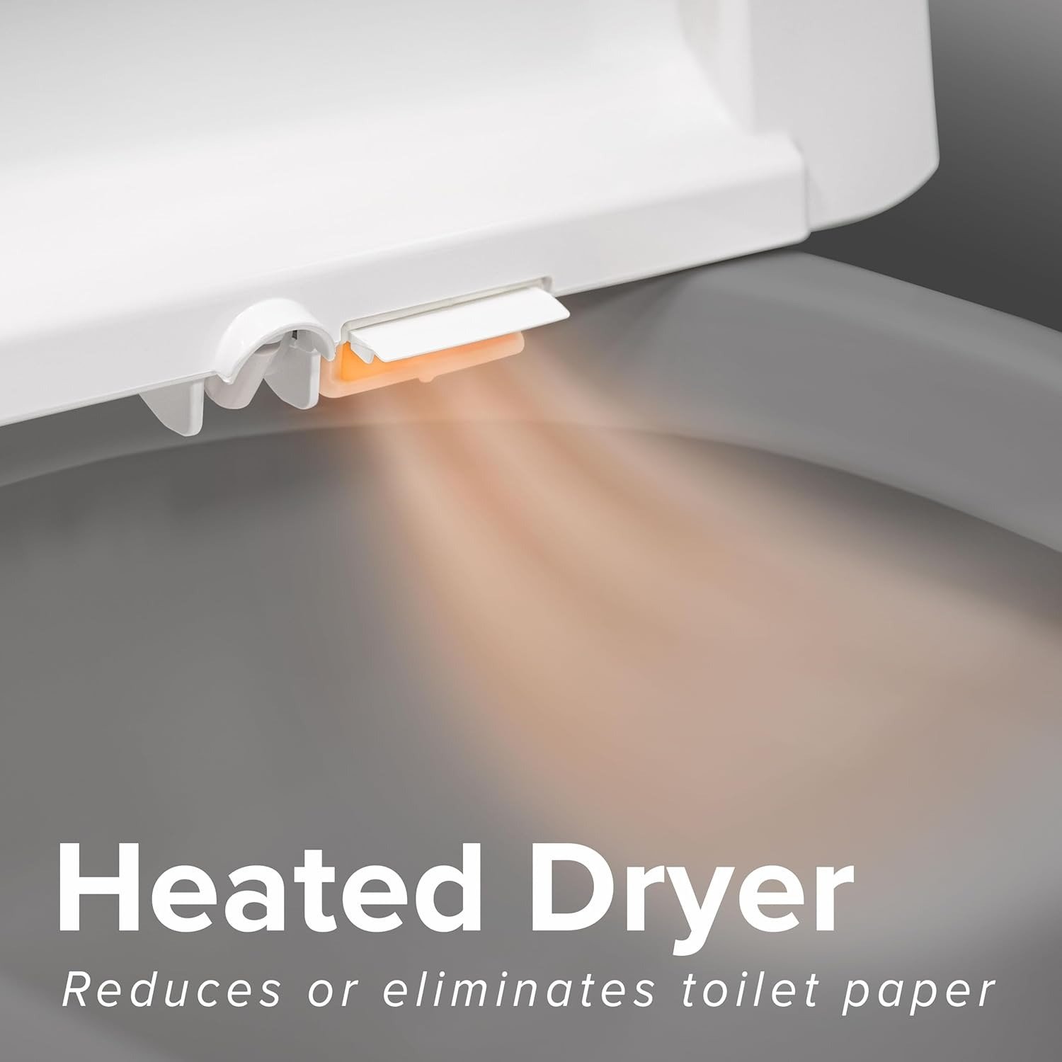 Elongated Electric Bidet Toilet Seat with Heated Seat & Turbo Wash, Side Control Smart Bidet