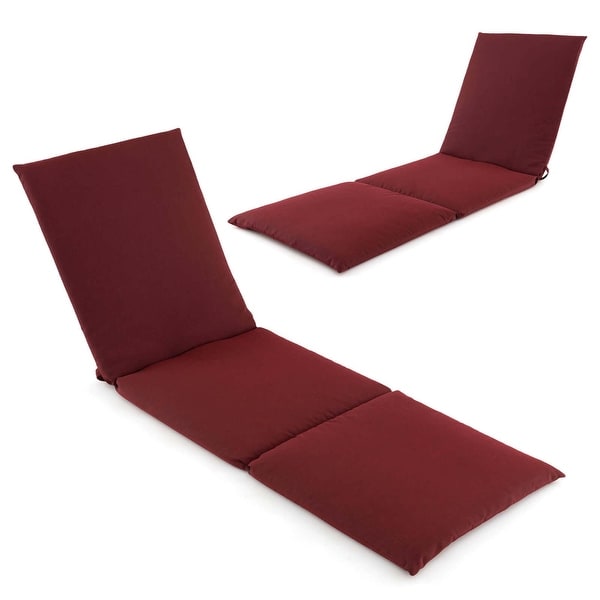 TriFold Lounger Pad Chaise Lounge Cushion w/ Hook and Loop Fasteners