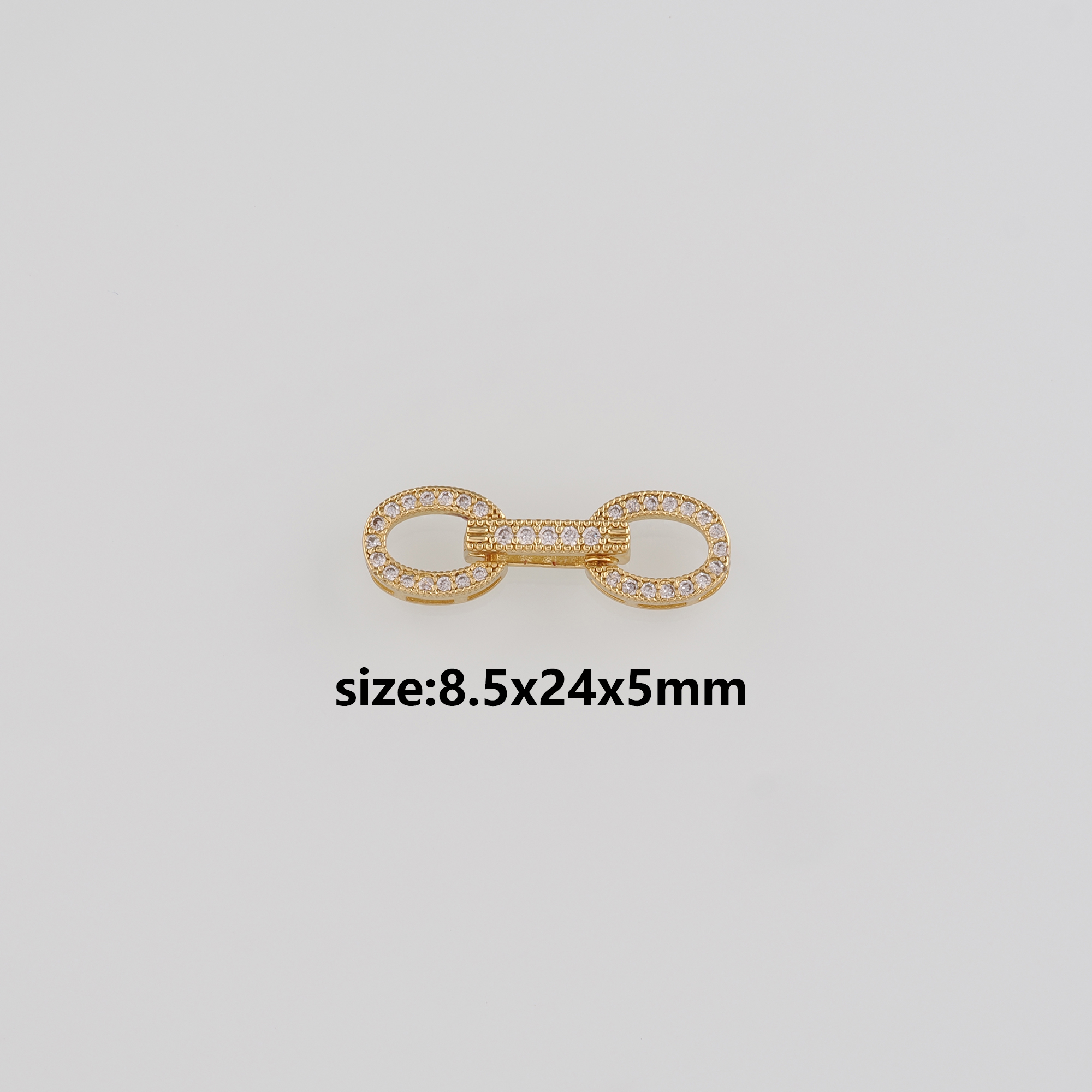 18K Gold Filled Oval End Clasp,Hook Clasps,Connector End Cap Clasp for DIY Jewelry Necklace Bracelet