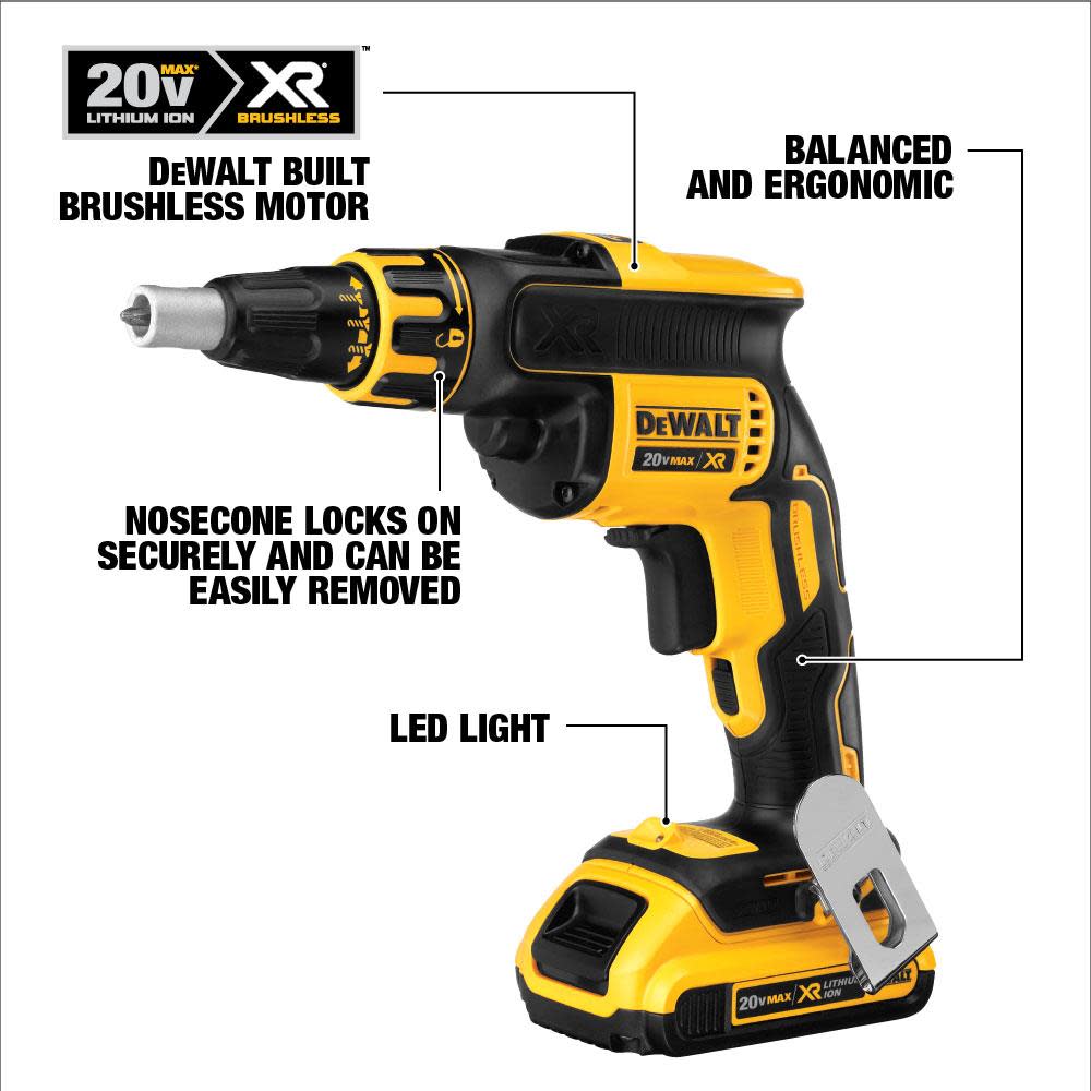 20V MAX XR Li-ion Brushless Drywall Screwgun Kit;