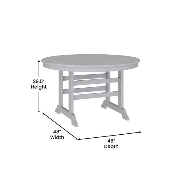Commercial All Weather Adirondack Table and 4 Chairs with Cupholders