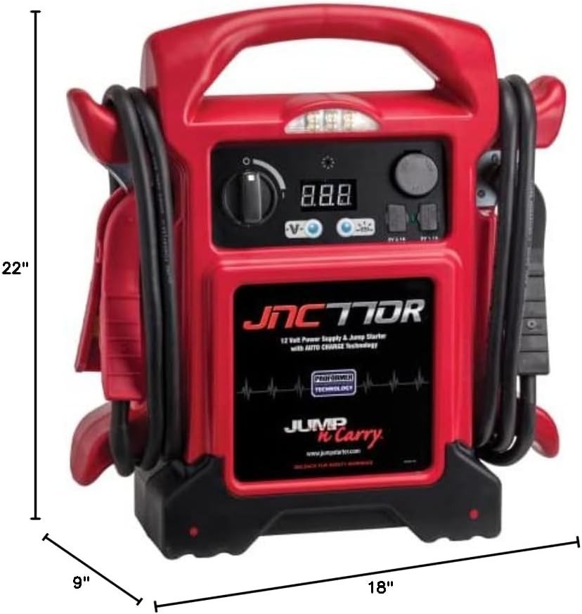 1700 Peak Amp Premium 12 Volt Jump Starter – Red