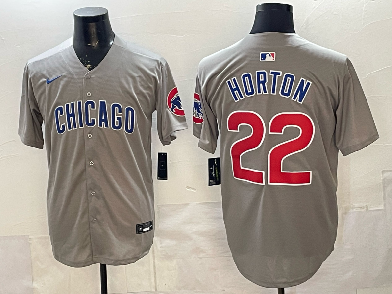 Men's Chicago Cubs Drew Horton #22 Gray Limited Player Jersey