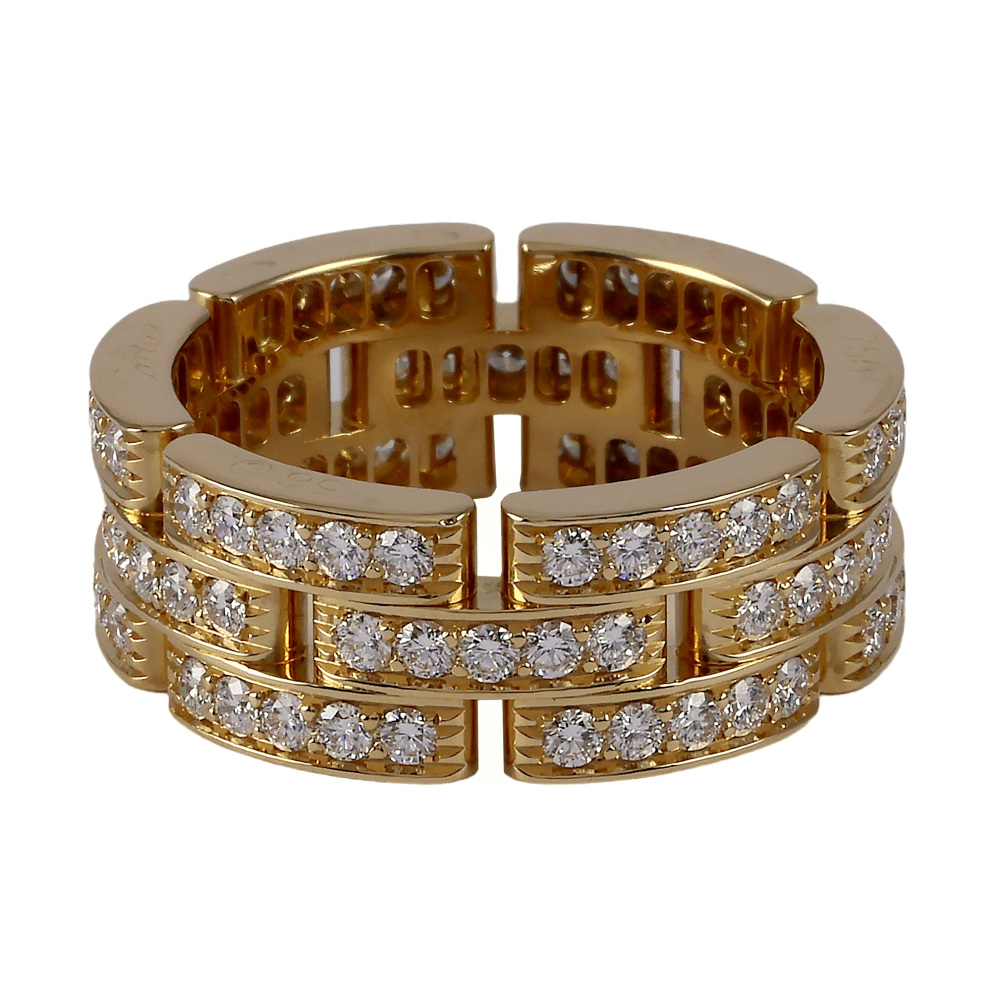Cartier Mayon Pantale Ring 18K Yellow Gold Diamond B4075200