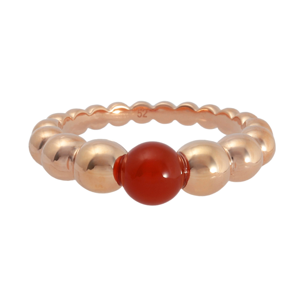 Van Cleef & Arpels Perlet Kruul Variations Ring 18K Rose Gold Carnelian VCARO63F00