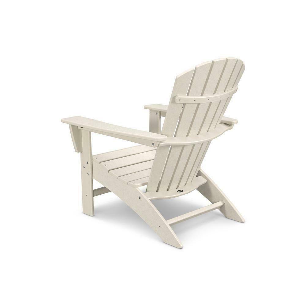 POLYWOOD Grant Park Traditional Curveback Adirondack Chair in Sand