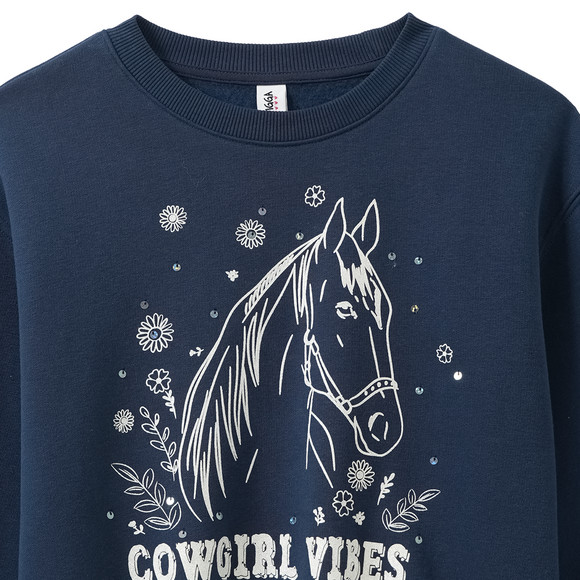 Yigga Mädchen Sweatshirt mit Pferde-Print