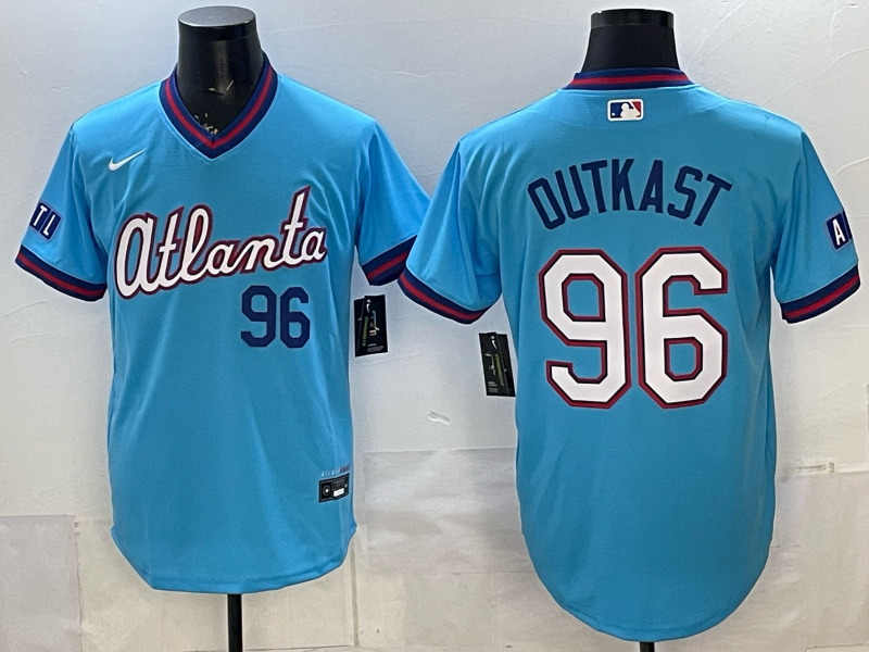 Men's Atlanta Braves Outkast #96 Powder Blue 2026 City Connect Stadium Jersey