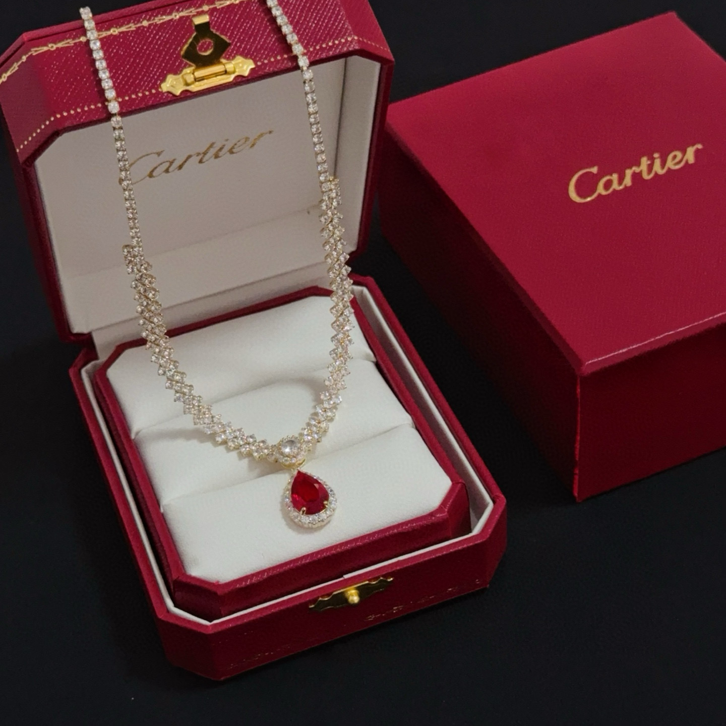 Cartier Ruby and Diamond Necklace High Edition - cnluxepick