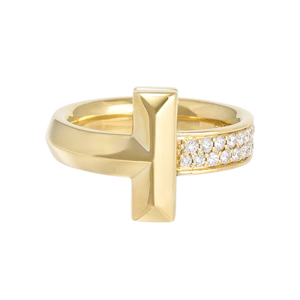 Tiffany & Co. Tiffany T One Ring 18K Yellow Gold Diamond 68171636