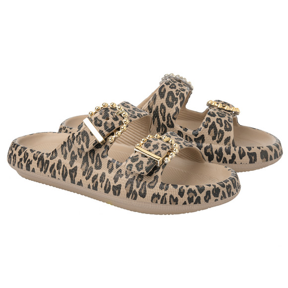 Gina Benotti Damen Badesandalen mit Leo-Muster