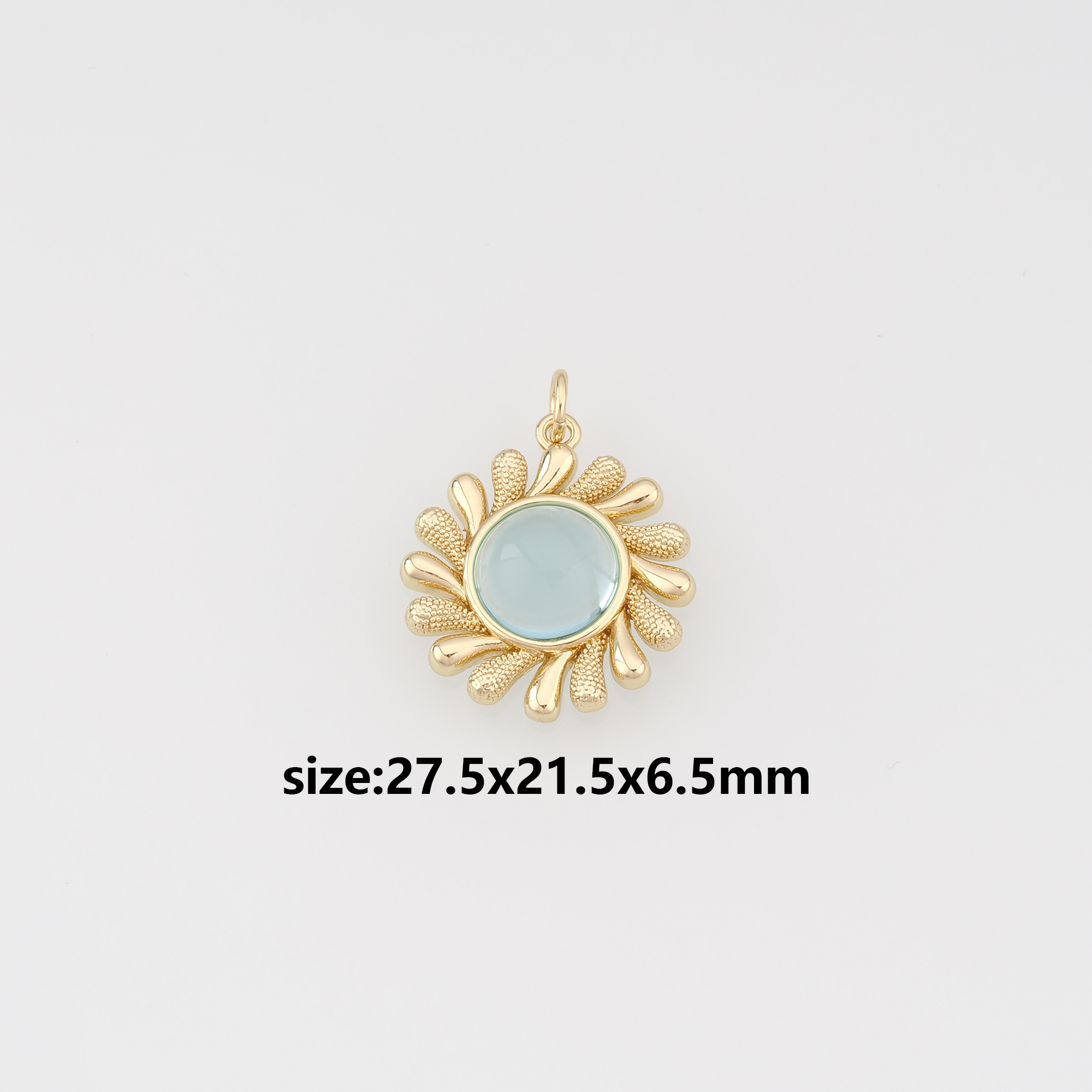 18K Gold Filled Daisy Pendant,Dainty Flower Charm Earrings Necklace for DIY Jewelry Making Supply