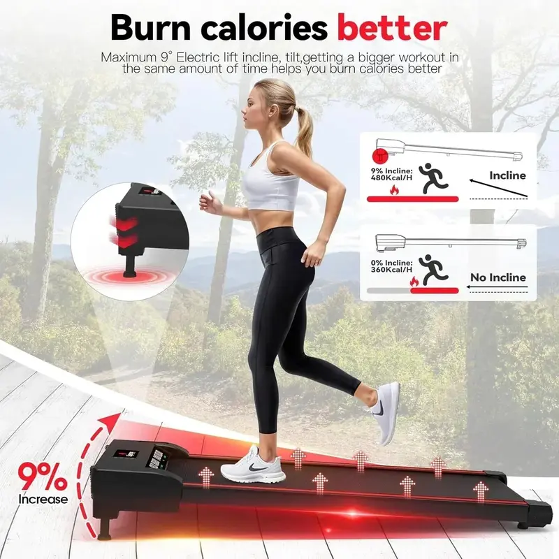 Sperax 3-in-1 Under-Desk Walking Pad – APP-Controlled Vibration & Treadmill Function