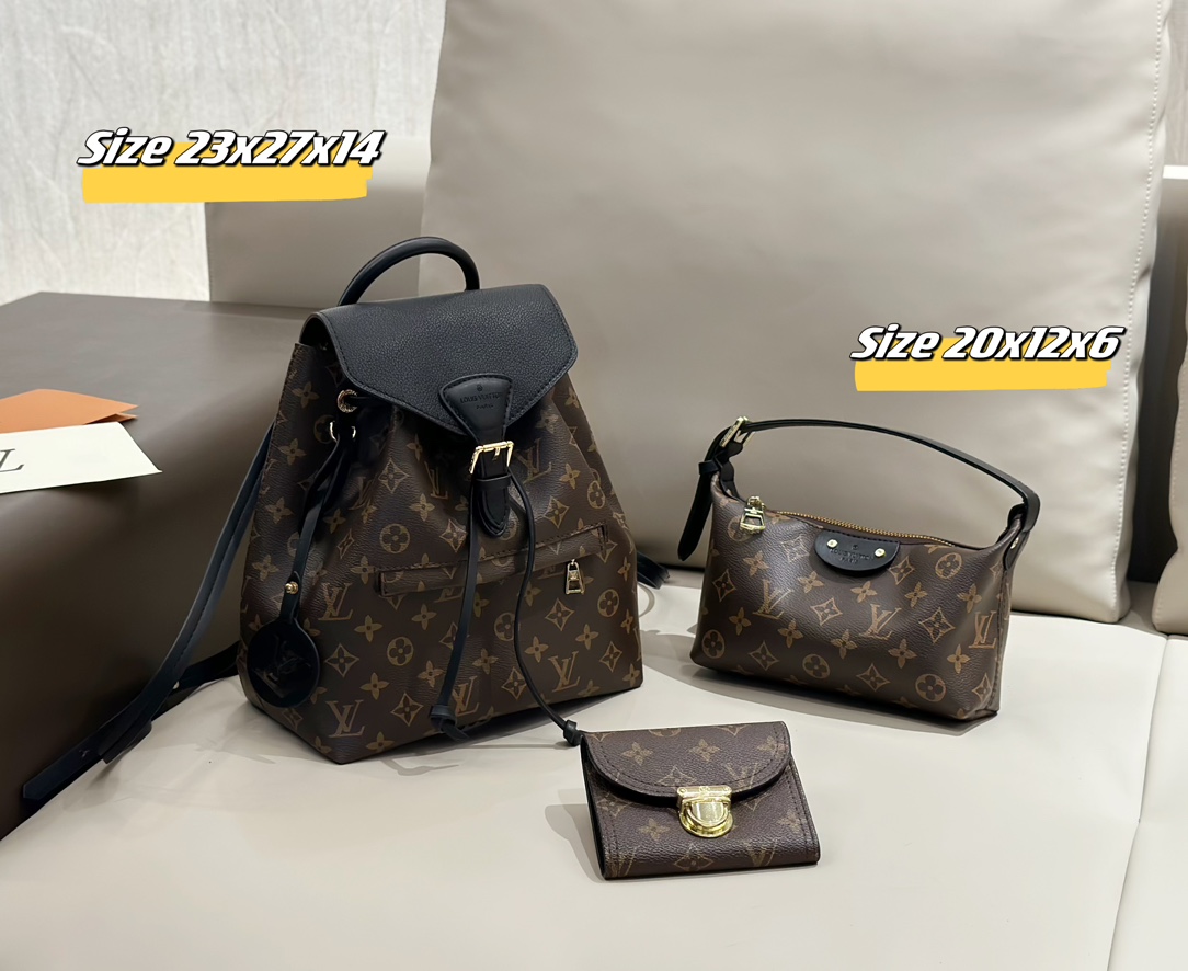 LV backpack three piece combination set - cnluxepick