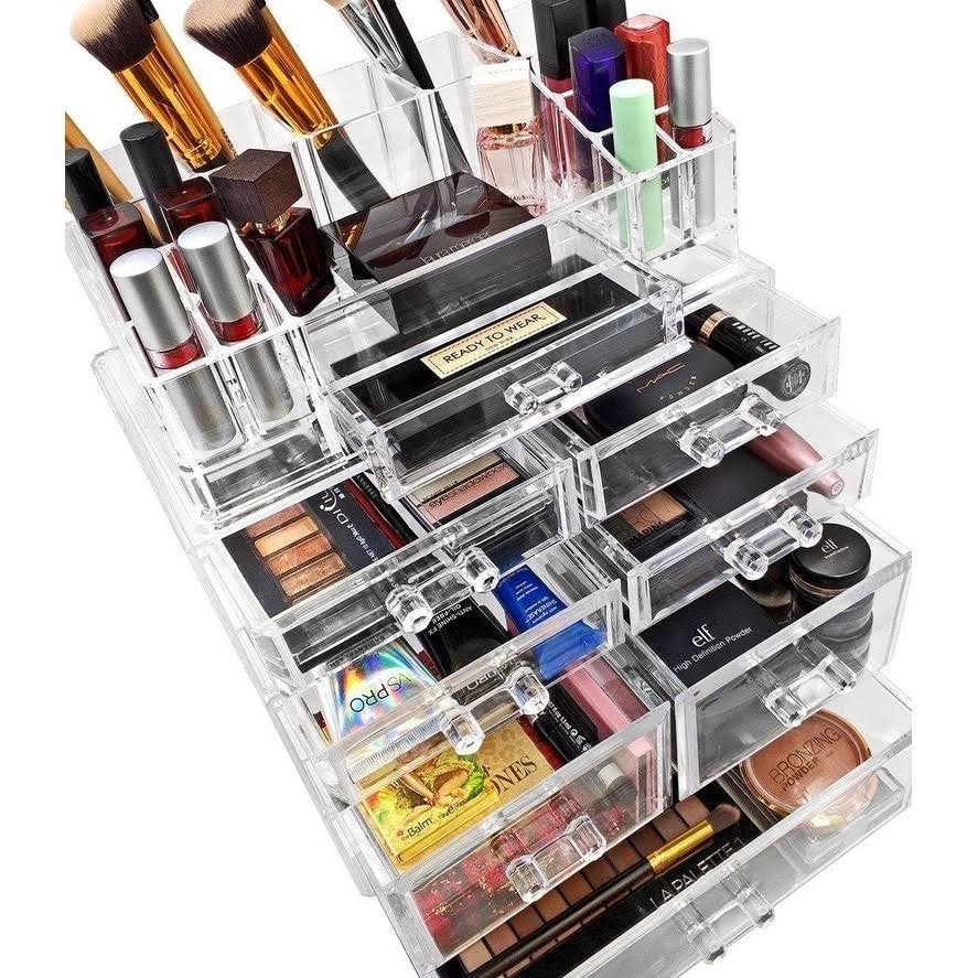 Sorbus Makeup Storage Set Large Display Stackable u0026 Detachable Drawers