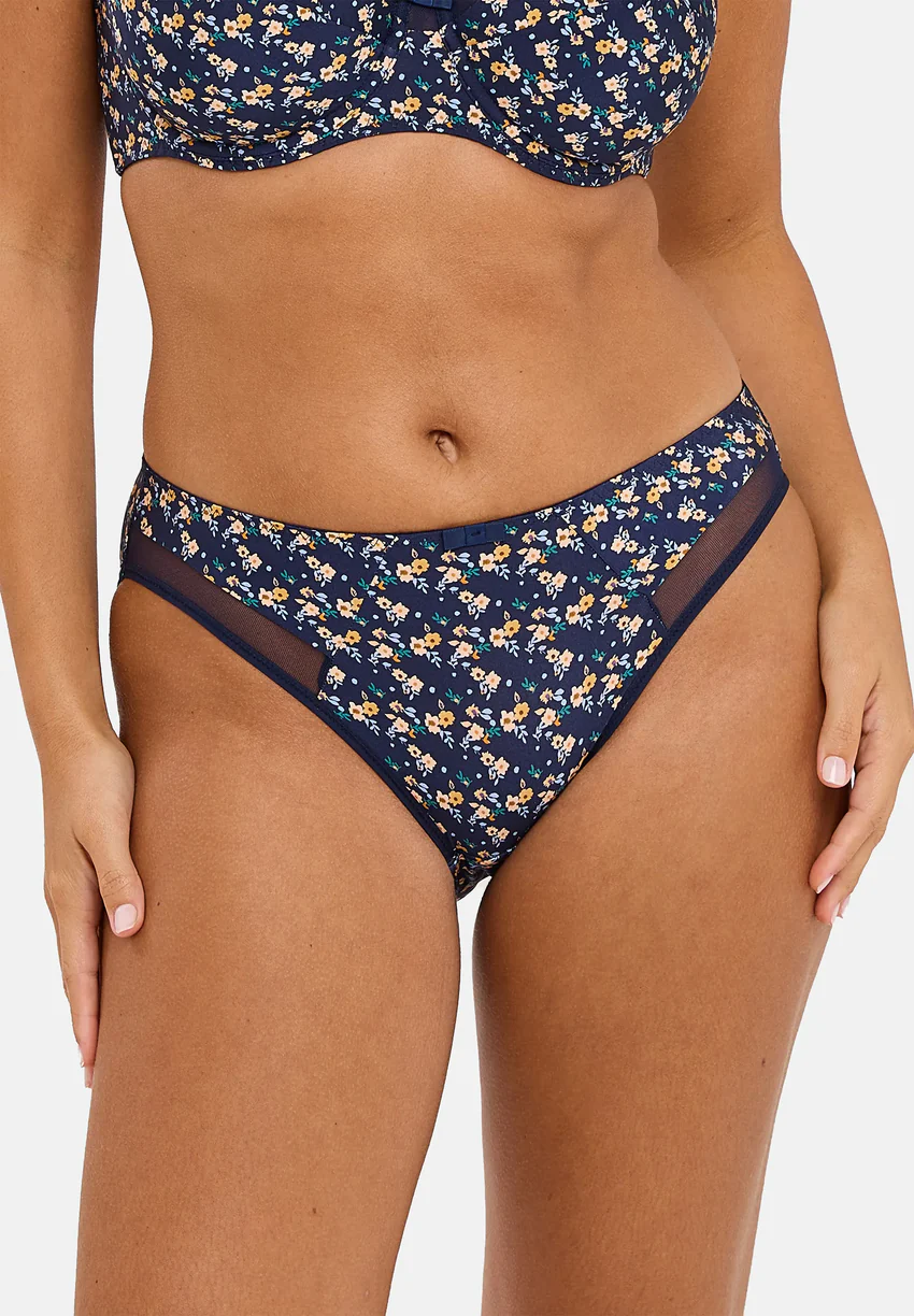 Slip Complice Imprimé Liberty Bleu Marine