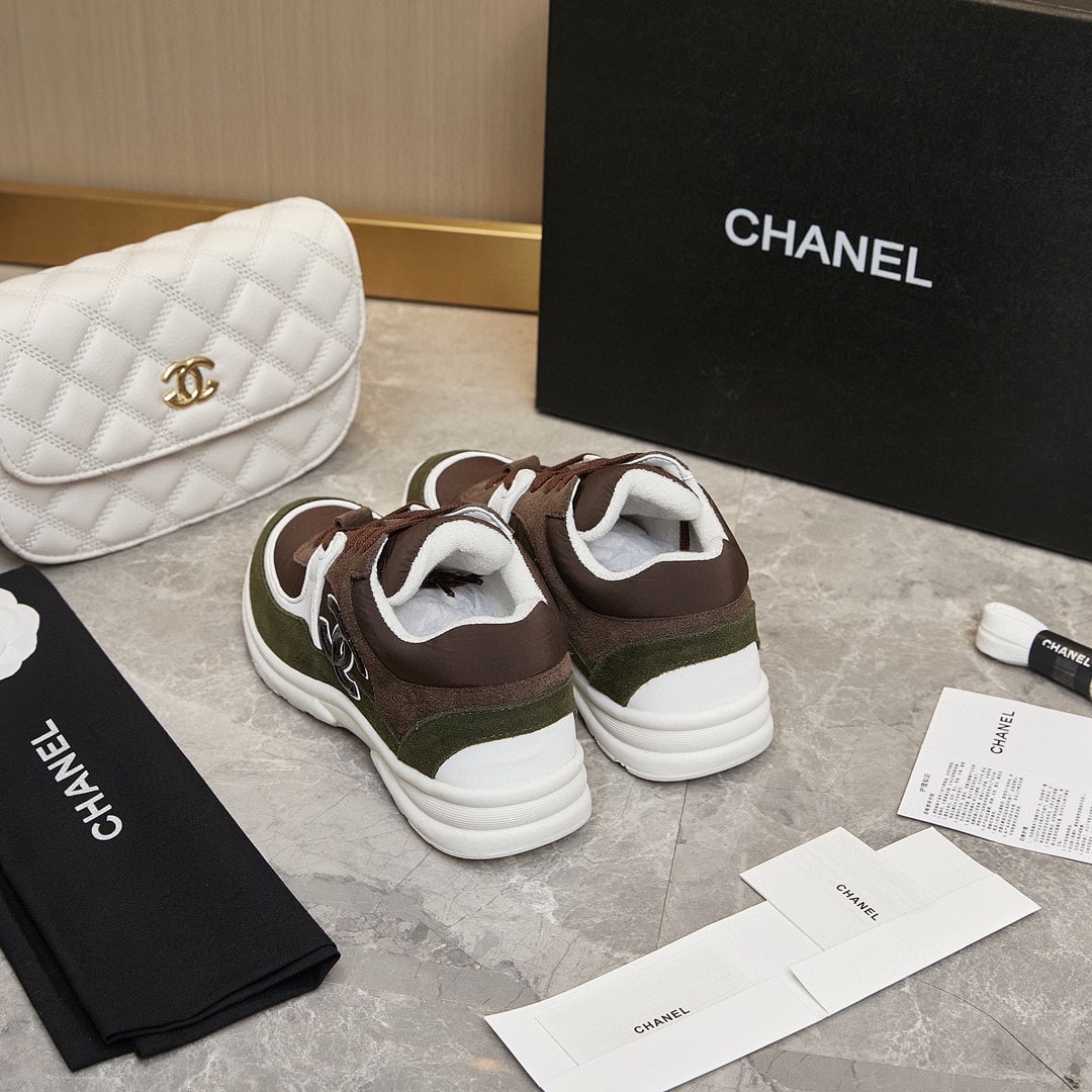 Chanel Cc Suede Brown Green