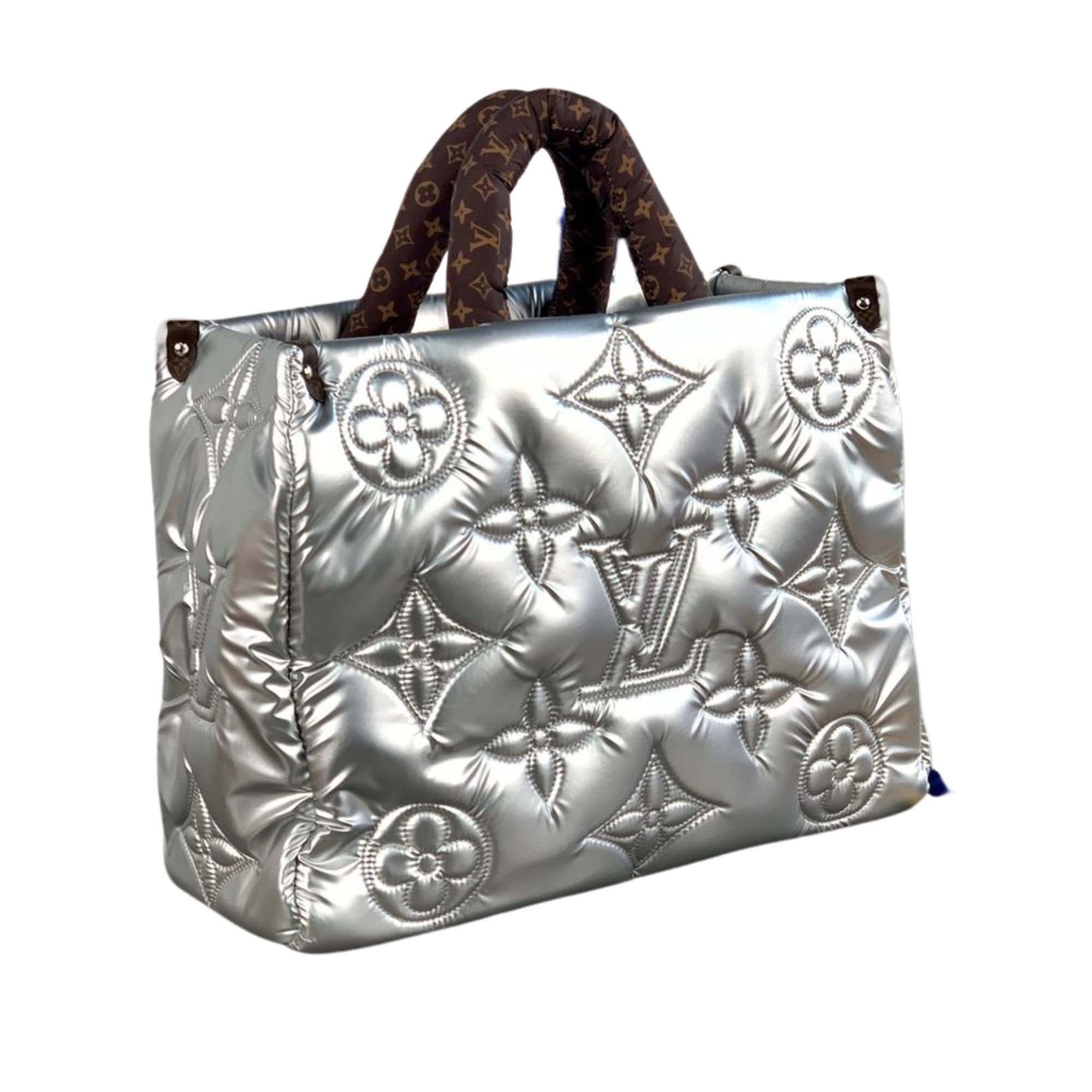 Louis Vuitton Onthego Gm Silver Giant Monogram Econyl Pillow M21053 41cm