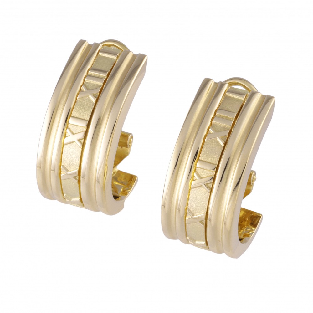 Tiffany & Co. Atlas Earrings 18K Yellow Gold