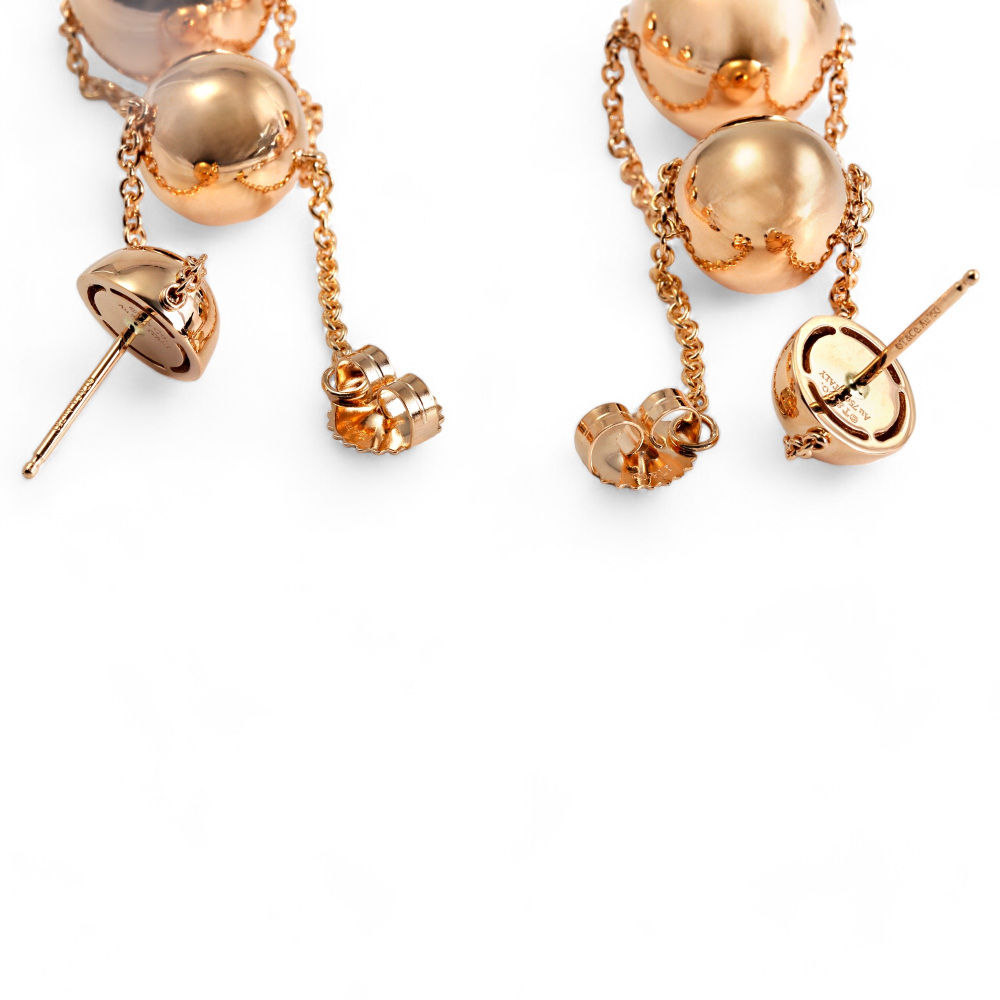 Tiffany & Co. Hardware Triple Drop Earrings 18K Rose Gold 63008990