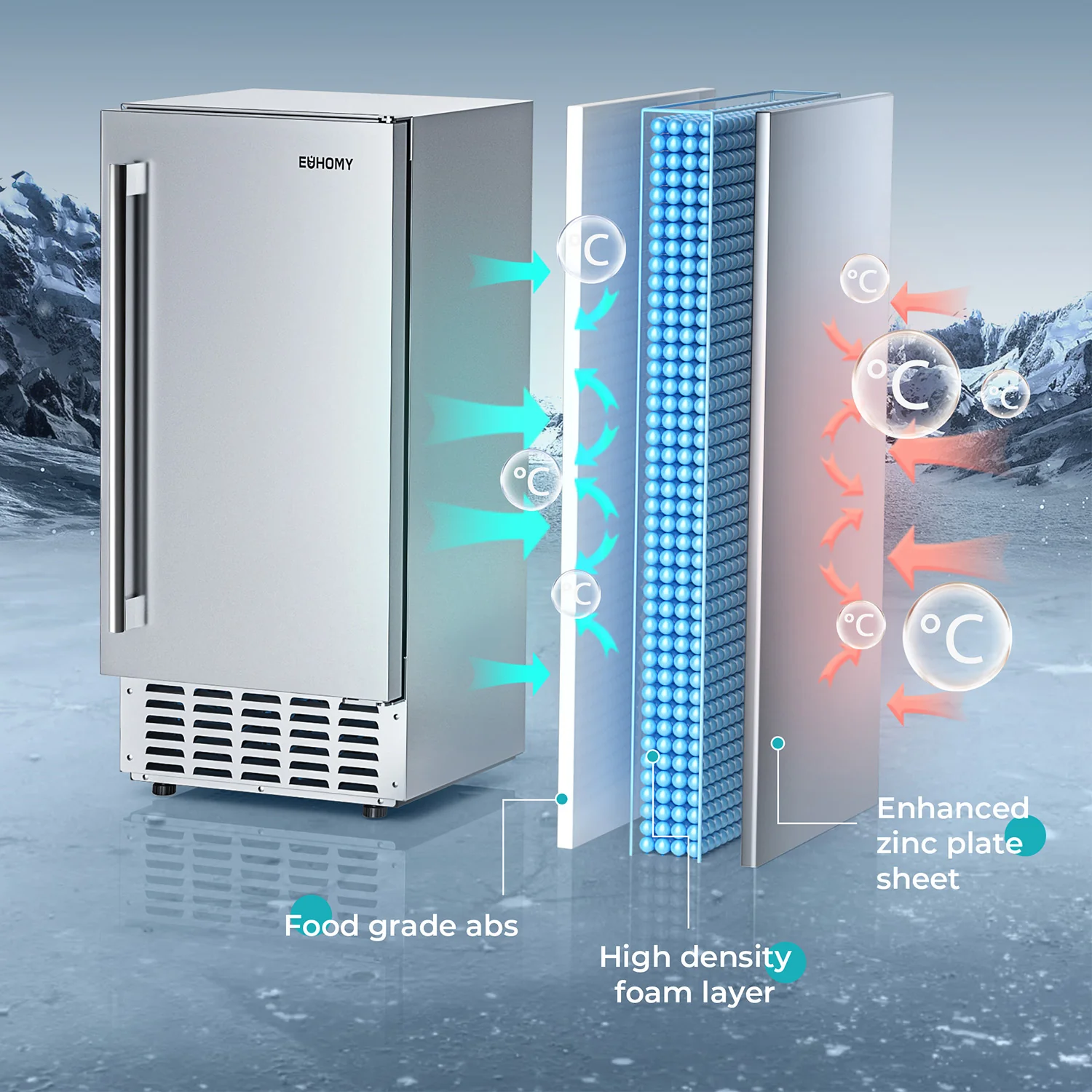 Commercial Under Counter Nugget Ice Maker Machine
