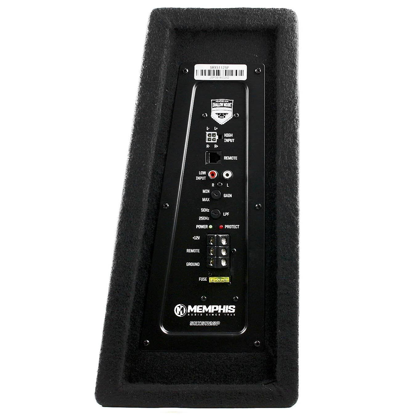 Memphis Audio 12x22 Powered Ultra Slim Bass System 500 Watts Max 2 Ohm SRXS112SP
