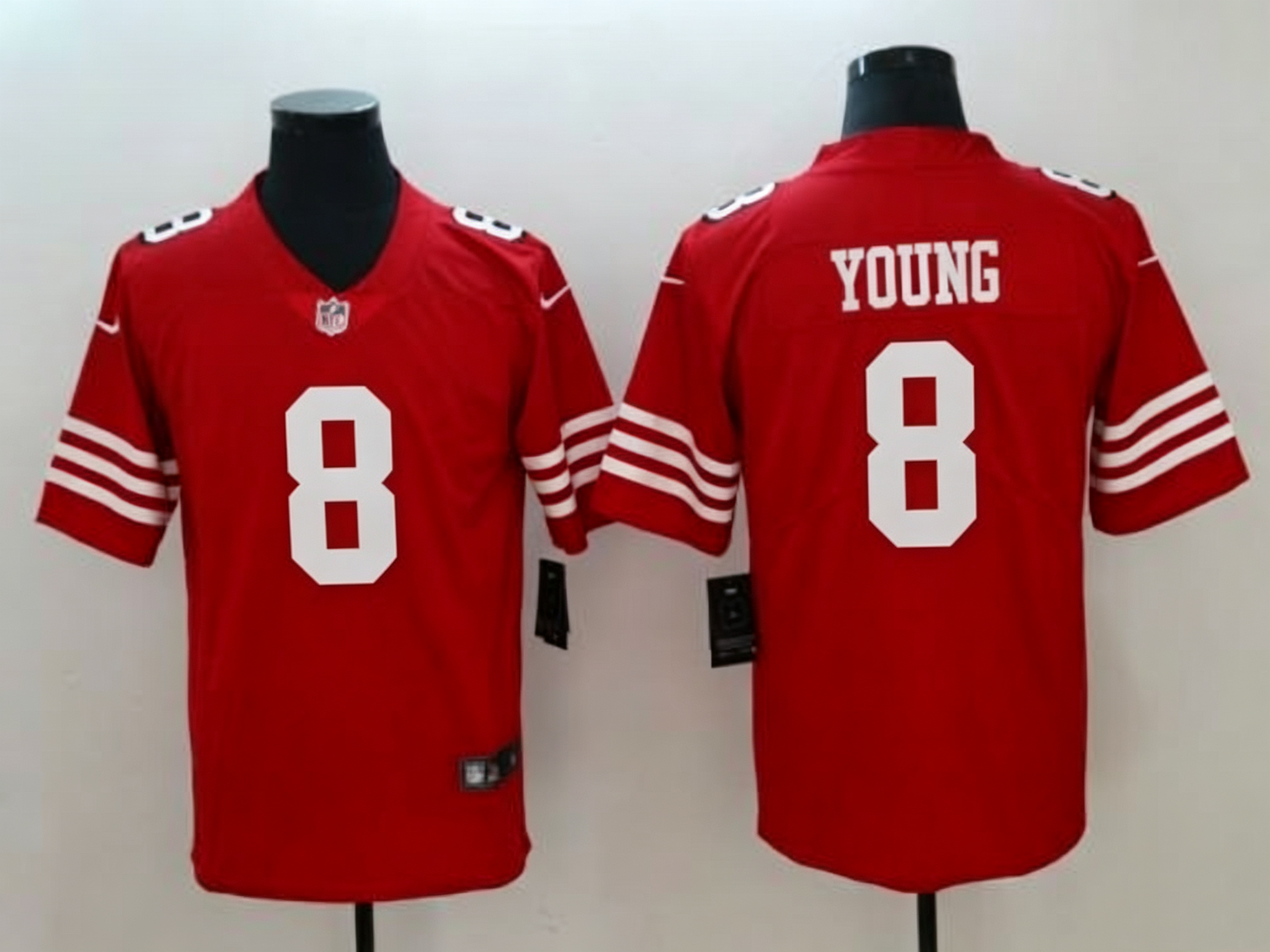 Men's San Francisco 49ers Steve Young #8 Red Game Jersey