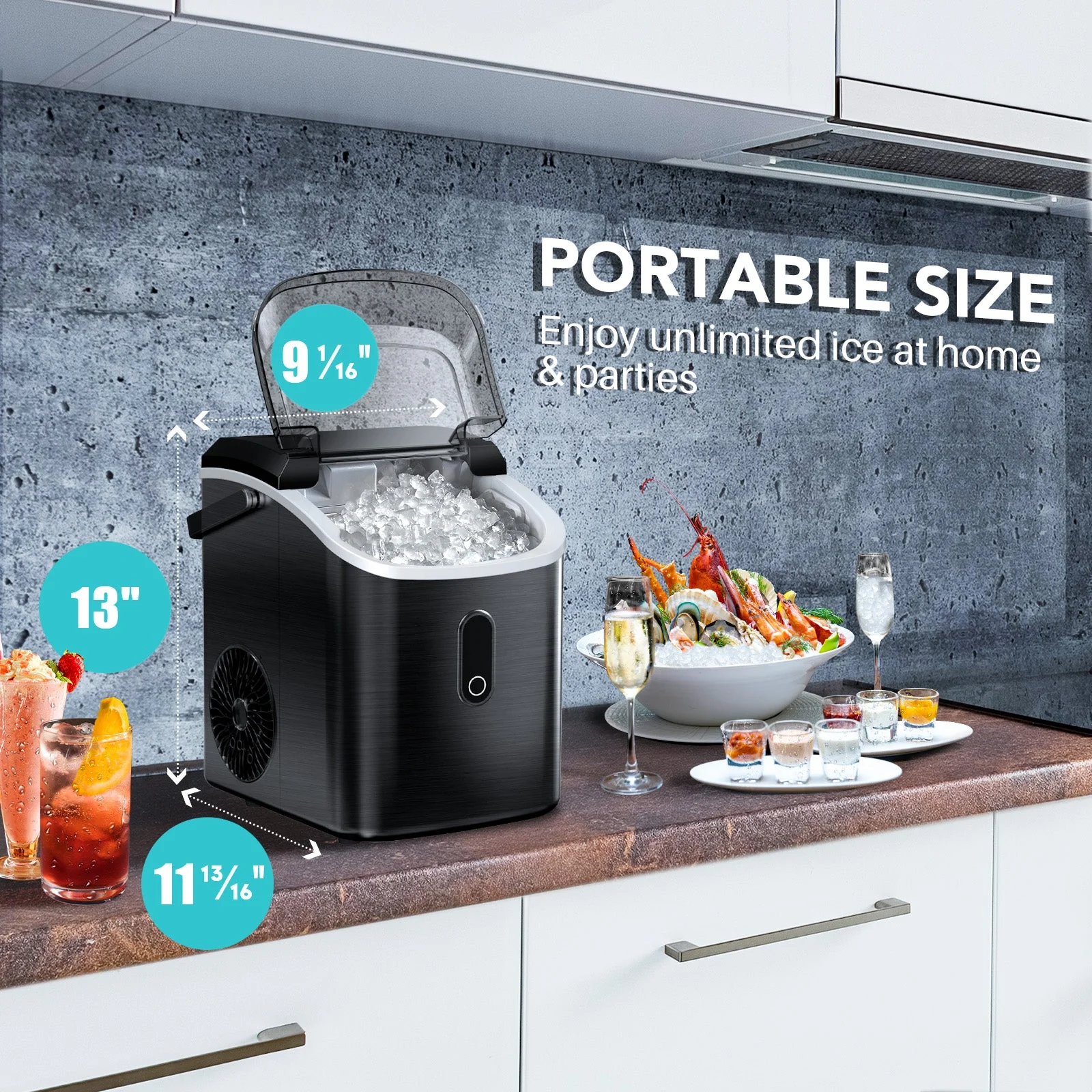 Nugget Pebble Ice Maker Countertop Z5815N