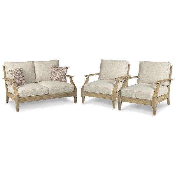 Signature Design by Ashley Clare View Beige 3Piece Outdoor Package