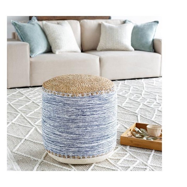 Mark amp Day Pitten 16 quot h X 18 quot w X 18 quot d Natural Fiber Tan Pouf