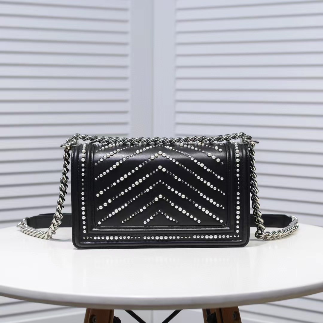 CHANEL 20 Leboy Embroidered Mini Bag with Chevron Pearl - cnluxepick