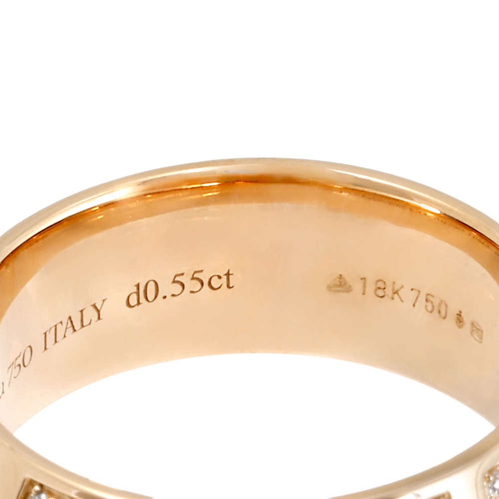 Tiffany & Co. Atlas Ring 18K Rose Gold Diamond