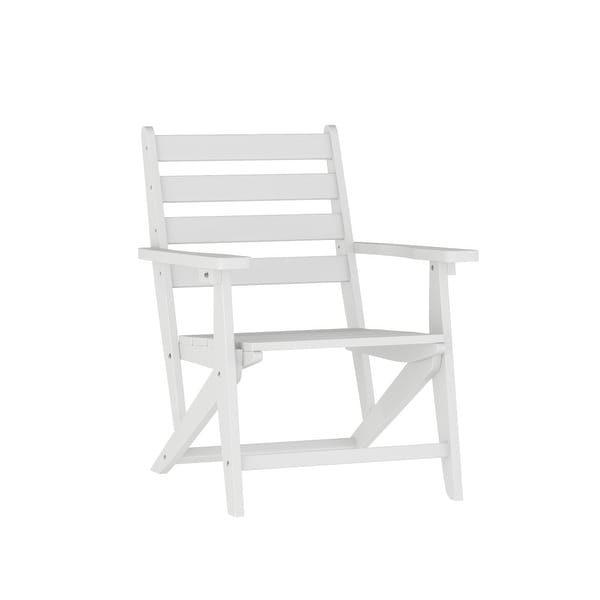 Commercial All Weather Adirondack Table and 4 Chairs with Cupholders