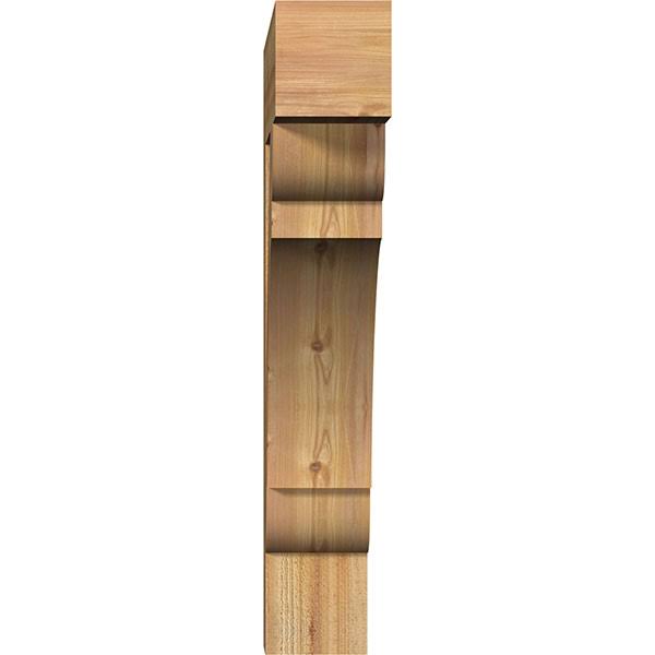 Ekena Millwork BKT06X32X36OLY05RWR 6x22W x 32x22D x 36x22H Olympic Block Rough Sawn BRACKET, Western Red Cedar