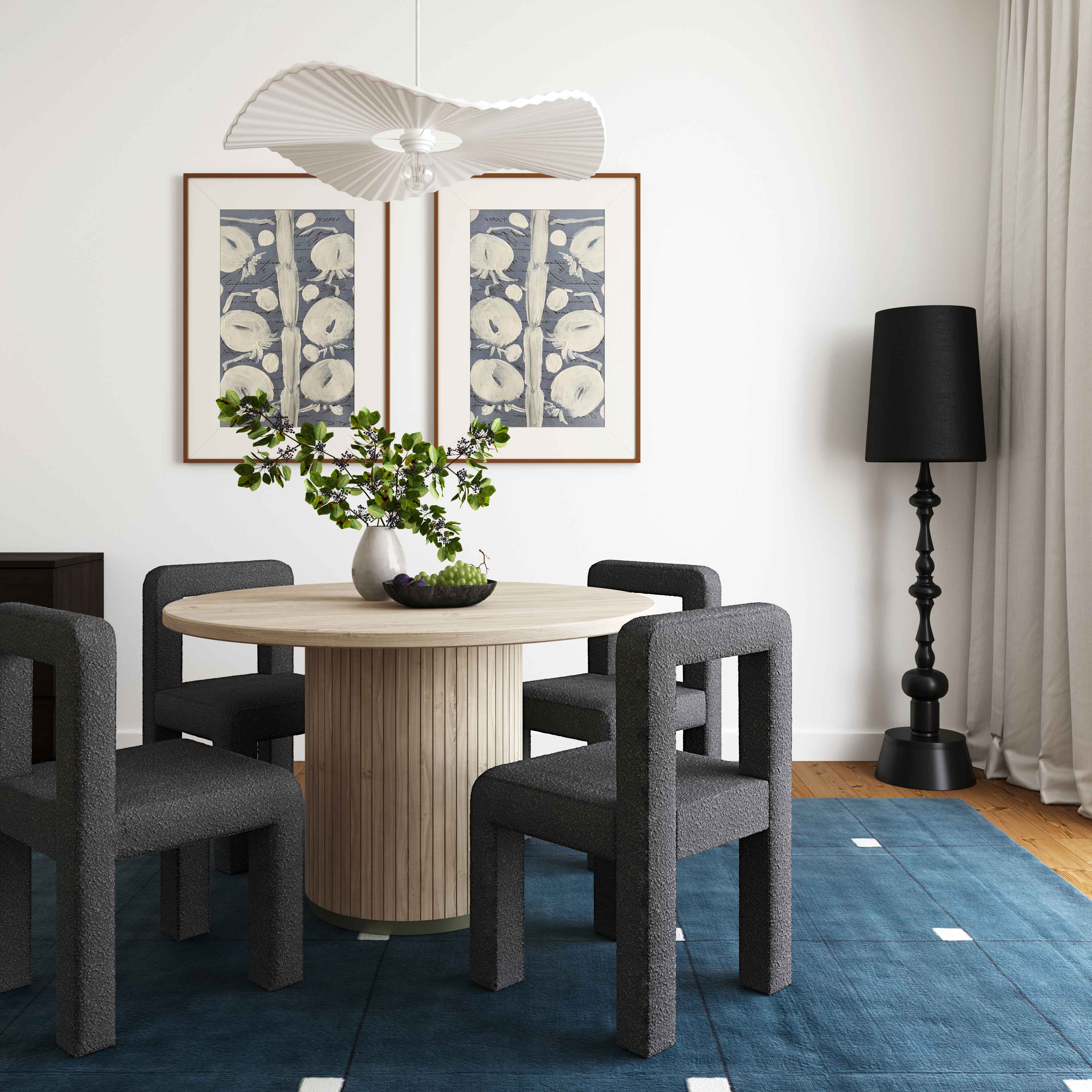 TOV Furniture Hazel Black Boucle Dining Chair