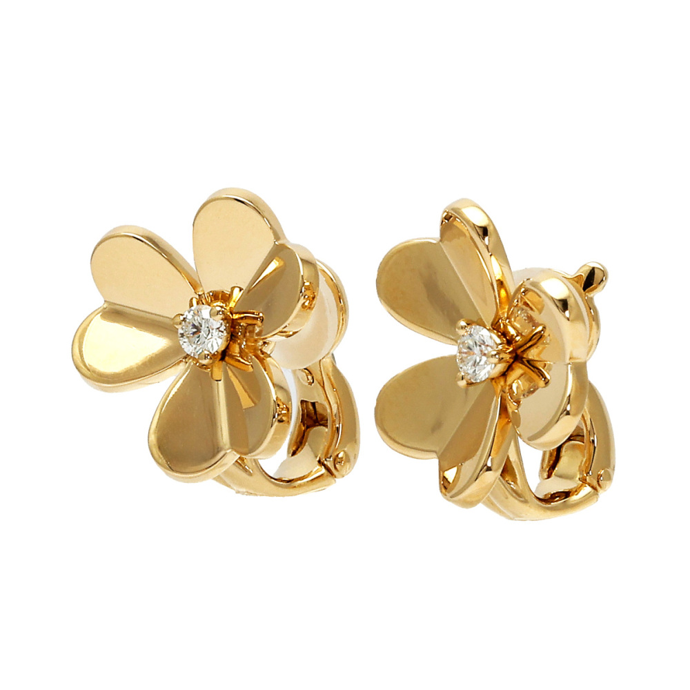 Van Cleef & Arpels Frivole Earrings 18K Yellow Gold VCARB65700